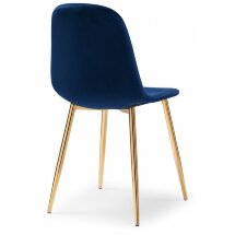 Стул на металлокаркасе Dabl dark blue / gold