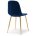 Стул на металлокаркасе Dabl dark blue / gold 