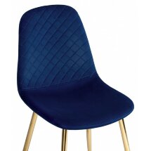 Стул на металлокаркасе Dabl dark blue / gold