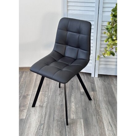Стул CHILLI-Q SQUARE Oracul 998 Черный, экокожа PU / черный каркас, М-City 