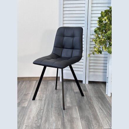 Стул CHILLI-Q SQUARE Oracul 998 Черный, экокожа PU / черный каркас, М-City 
