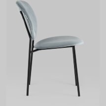 Стул Stool Group для кухни Стенли велюр серый металлические ножки