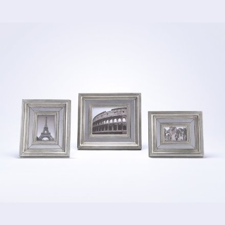 A52400290 Комплект фоторамок из 3-х штук Frame Set Ashley Серебряный