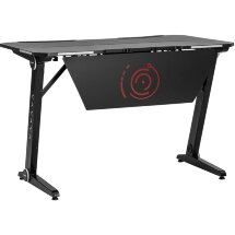 Стол геймерский Stool Group компьютерный игровой для геймеров TopChairs Space LED черный