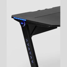 Стол геймерский Stool Group компьютерный игровой для геймеров TopChairs Space LED черный