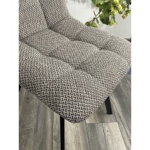Стул CHILLI SQUARE TRF-12 серо-коричневый, ткань/ черный каркас М-City
