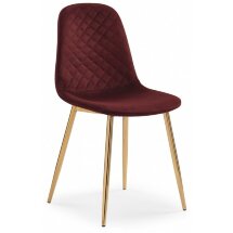 Стул на металлокаркасе Dabl wine red / gold