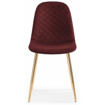 Стул на металлокаркасе Dabl wine red / gold