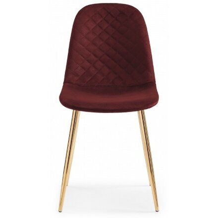 Стул на металлокаркасе Dabl wine red / gold 