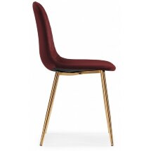 Стул на металлокаркасе Dabl wine red / gold