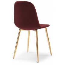 Стул на металлокаркасе Dabl wine red / gold