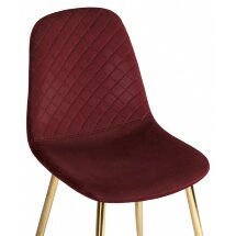 Стул на металлокаркасе Dabl wine red / gold