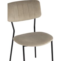 Стул Stool Group для кухни Бандо велюр бежевый черные ножки из металла