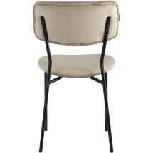 Стул Stool Group для кухни Бандо велюр бежевый черные ножки из металла