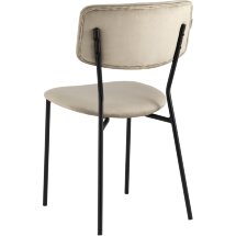 Стул Stool Group для кухни Бандо велюр бежевый черные ножки из металла