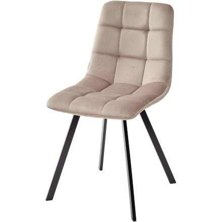 Стул CHILLI SQUARE BLUVEL-40 бежевый, велюр / черный каркас М-City 
