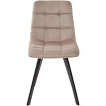 Стул CHILLI SQUARE BLUVEL-40 бежевый, велюр / черный каркас М-City