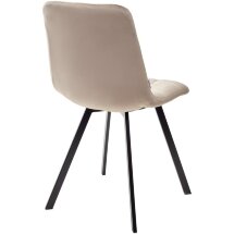 Стул CHILLI SQUARE BLUVEL-40 бежевый, велюр / черный каркас М-City