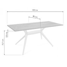 Стол деревянный SHT-TU30-2/TT 120/80 бежевый / дуб беленый