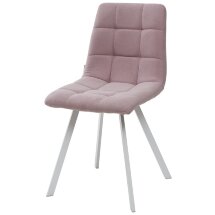 Стул CHILLI SQUARE UF860-04B сиреневый, ткань/ белый каркас М-City