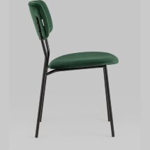 Стул Stool Group для кухни Бандо велюр зелёный черные ножки из металла