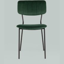 Стул Stool Group для кухни Бандо велюр зелёный черные ножки из металла
