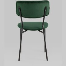 Стул Stool Group для кухни Бандо велюр зелёный черные ножки из металла