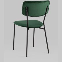 Стул Stool Group для кухни Бандо велюр зелёный черные ножки из металла