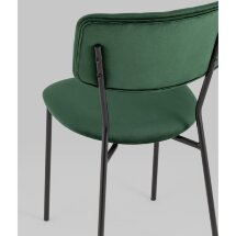 Стул Stool Group для кухни Бандо велюр зелёный черные ножки из металла