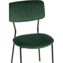 Стул Stool Group для кухни Бандо велюр зелёный черные ножки из металла