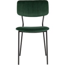 Стул Stool Group для кухни Бандо велюр зелёный черные ножки из металла