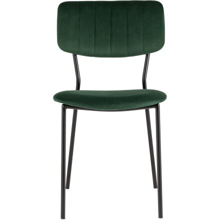 Стул Stool Group для кухни Бандо велюр зелёный черные ножки из металла 