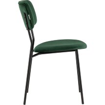 Стул Stool Group для кухни Бандо велюр зелёный черные ножки из металла