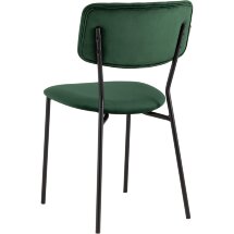 Стул Stool Group для кухни Бандо велюр зелёный черные ножки из металла