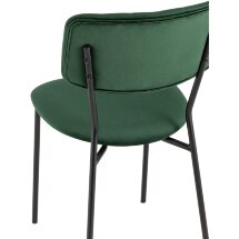 Стул Stool Group для кухни Бандо велюр зелёный черные ножки из металла