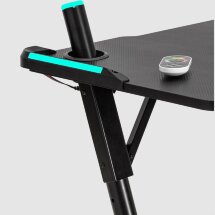 Стол геймерский Stool Group компьютерный игровой для геймеров TopChairs Storm LED черный