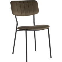 Стул Stool Group для кухни Бандо велюр коричневый черные ножки из металла