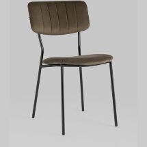 Стул Stool Group для кухни Бандо велюр коричневый черные ножки из металла