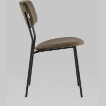 Стул Stool Group для кухни Бандо велюр коричневый черные ножки из металла