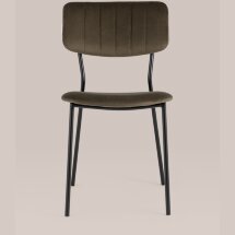 Стул Stool Group для кухни Бандо велюр коричневый черные ножки из металла