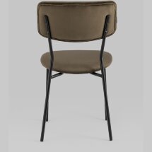 Стул Stool Group для кухни Бандо велюр коричневый черные ножки из металла