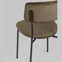Стул Stool Group для кухни Бандо велюр коричневый черные ножки из металла