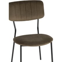 Стул Stool Group для кухни Бандо велюр коричневый черные ножки из металла