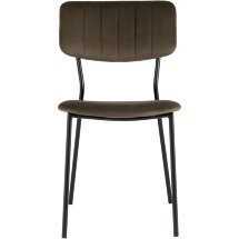 Стул Stool Group для кухни Бандо велюр коричневый черные ножки из металла