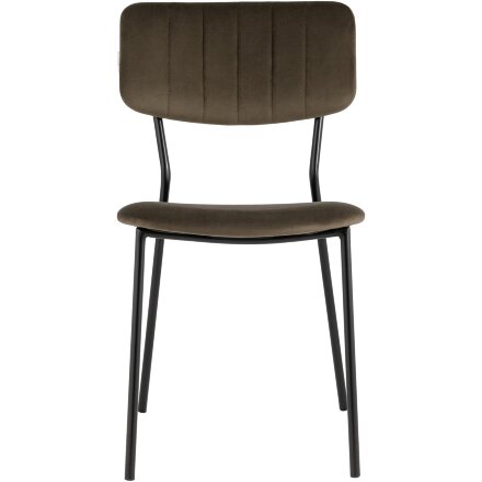 Стул Stool Group для кухни Бандо велюр коричневый черные ножки из металла 