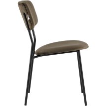 Стул Stool Group для кухни Бандо велюр коричневый черные ножки из металла