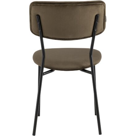 Стул Stool Group для кухни Бандо велюр коричневый черные ножки из металла 