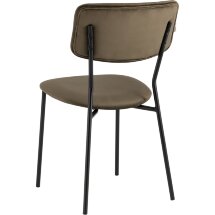 Стул Stool Group для кухни Бандо велюр коричневый черные ножки из металла