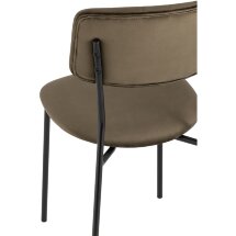 Стул Stool Group для кухни Бандо велюр коричневый черные ножки из металла