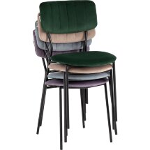 Стул Stool Group для кухни Бандо велюр коричневый черные ножки из металла